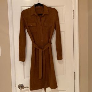 J. McLaughlin Brown Suede Dress, Small